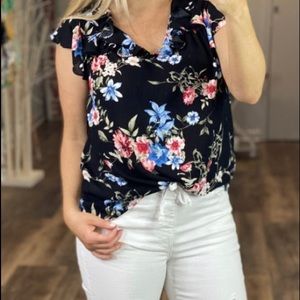 Doe & Rae ruffle blouse